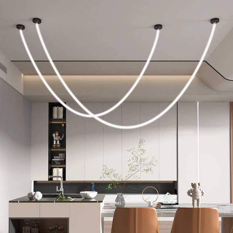 Pendant Lights Pendant Lamp Chandelier Lighting Modern LED Chandelier Silicone Lamps 360-degree Light-emitting for Living Room Restaurant Department Hotel Office Pendant Lights
