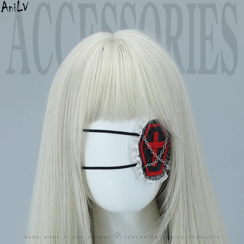 

AniLV Anime Lolita Girl Mask Gothic Lace One-eye Patch Halloween Cosplay