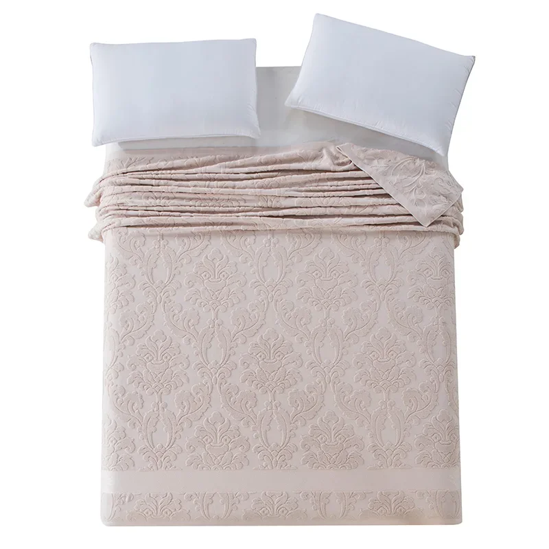 Jacquard Cotton Towel Thread Blanket for Adults Kids Soft Breathable Bedspread Bedclothes Summer Throw Blankets on Sofa/Bed 2