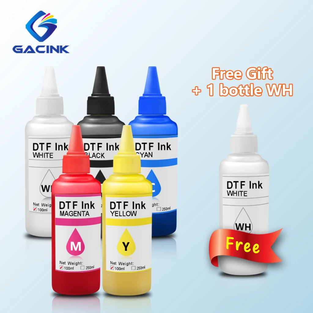 Tinta de Filme de Transferência Direta Tinta Dtf Tinta Branca para Epson L1300 L1390 L1800 L1455 L805 Xp600 Universal Conjunto Livre 100ml