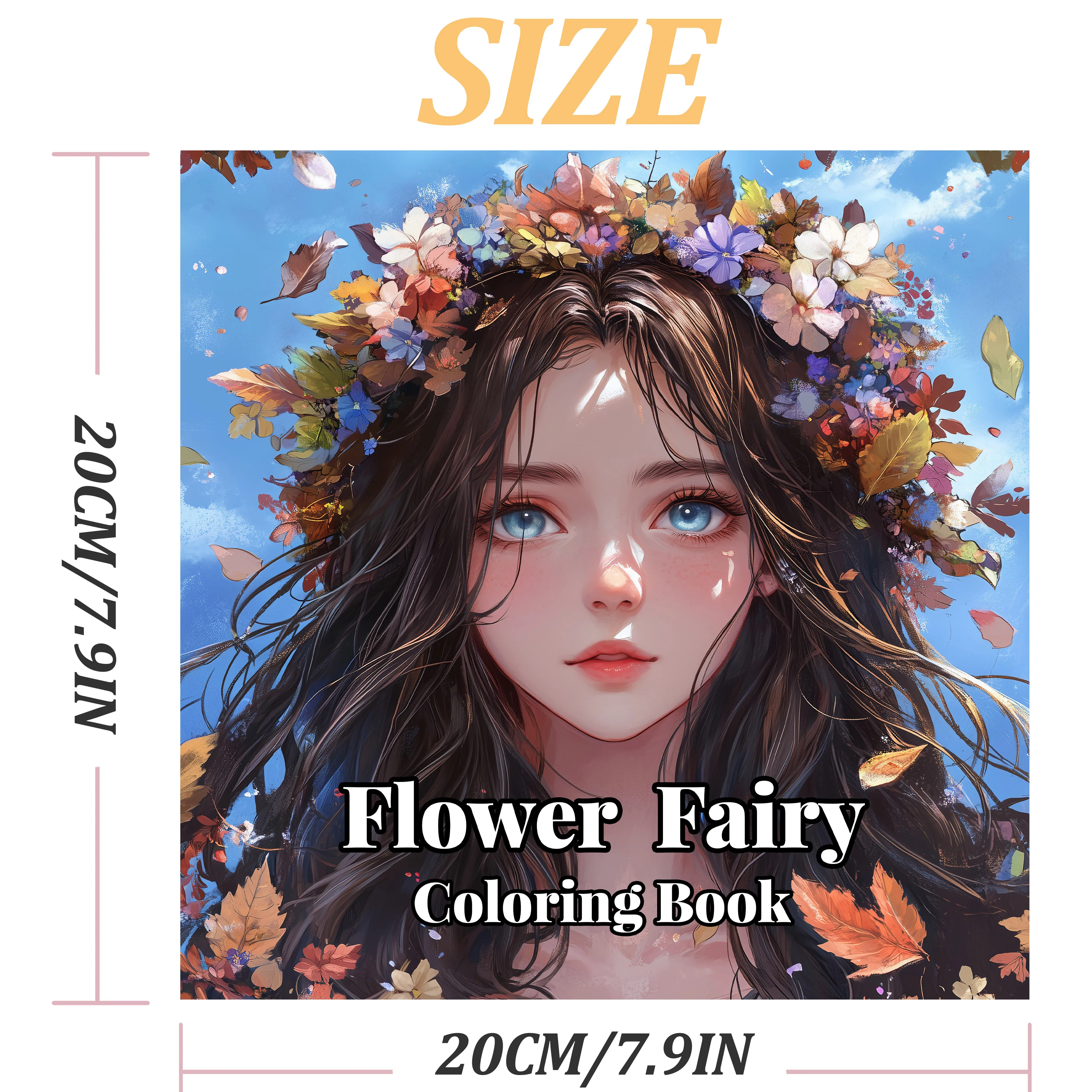 1PC Flower Fairy Coloring Book 26 Unique Pages For Adults & Teens - Self-painting Art Graffiti Anxiety Relief Perfect Gift 2