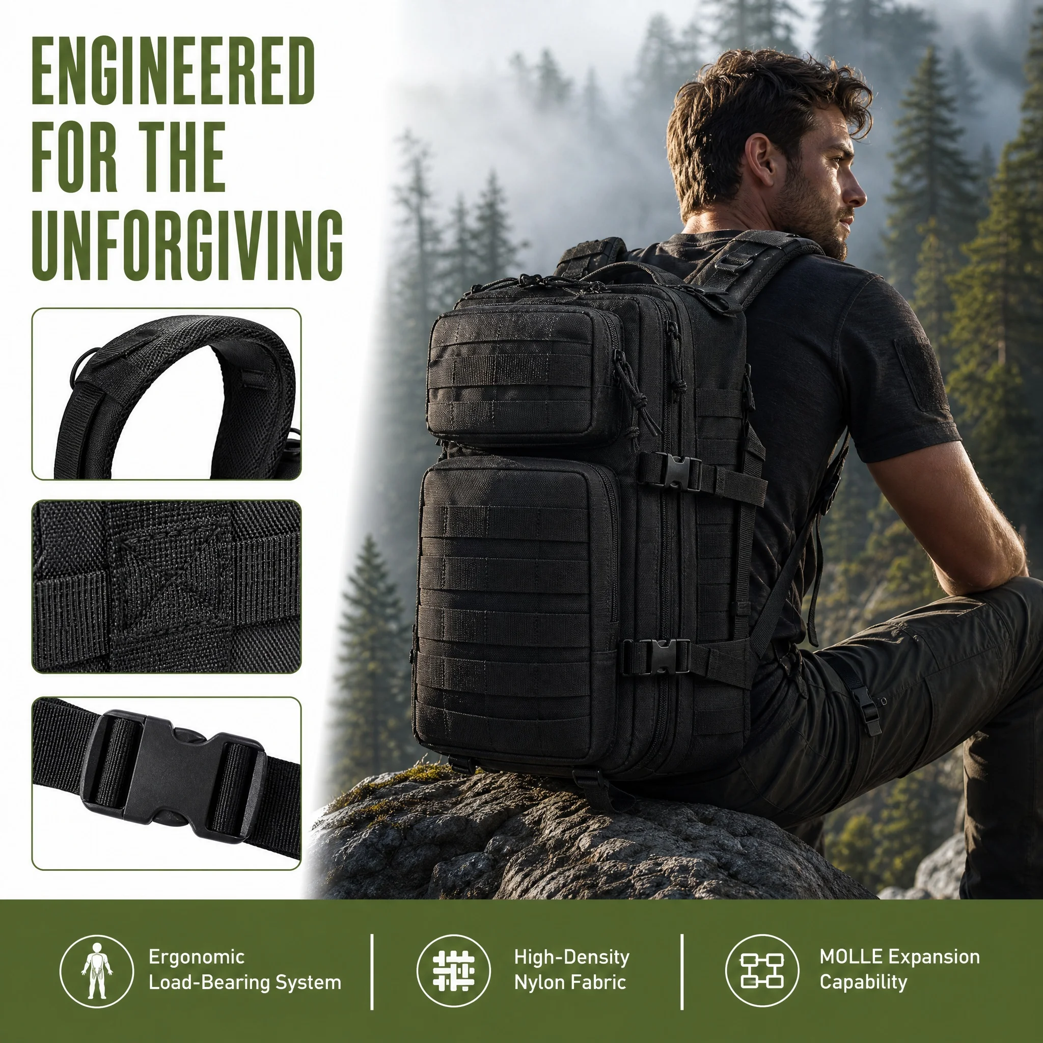 Classic Bag Big Capacity Tactical Backpack Camouflage Travel Outdoor Hiking Backpacks Men_voghion.com