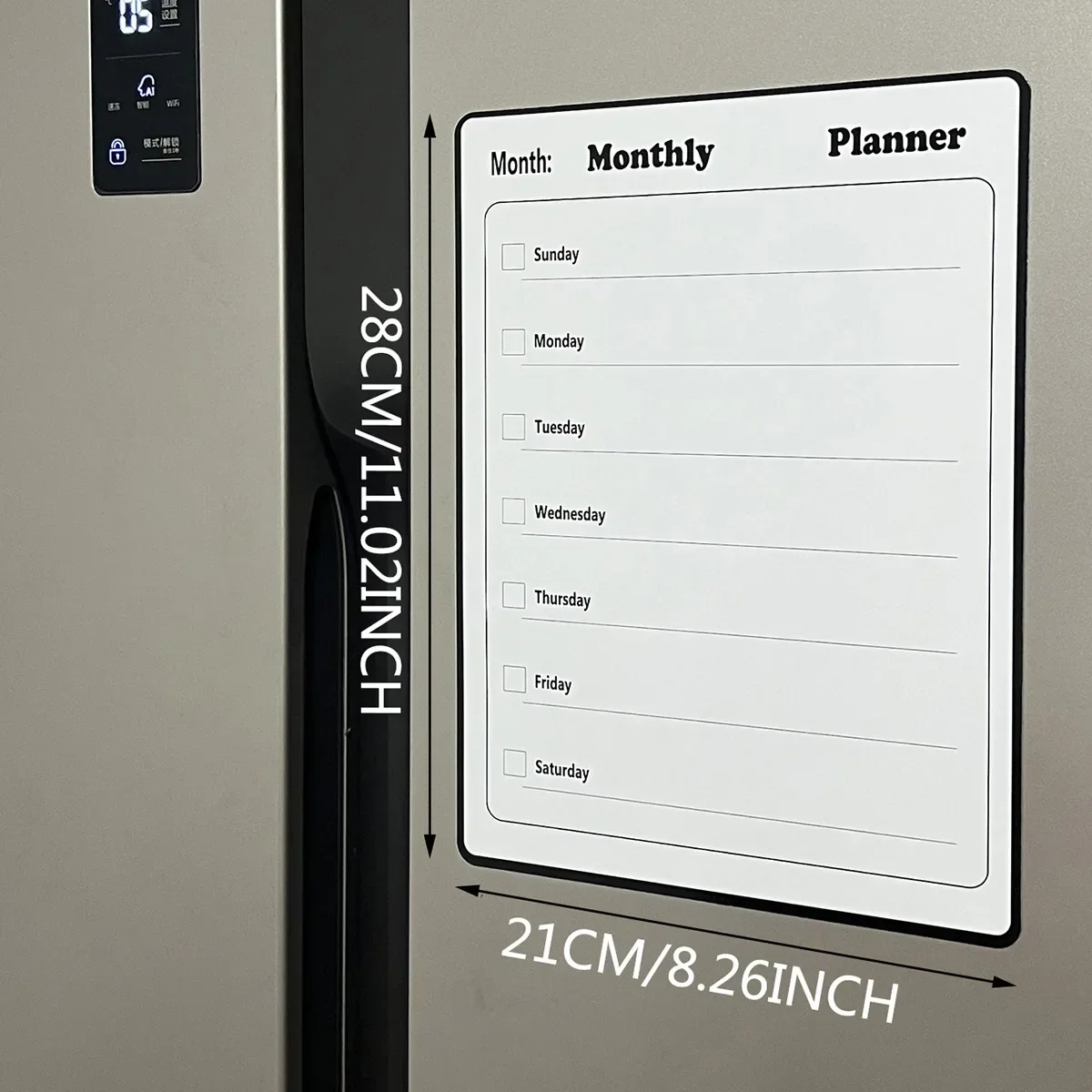 21x28cm Rewritable Monthly Weekly Planner Fridge Magnets Creative Magnetic Memo Message Boards For Refrigerators Home Decor