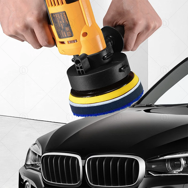 Microfiber Polishing Pad 3/4/5/6/7 Inch Removing Waxing Sponge Kits For Car Cleaning Buffer Pads For Orbital Polisher car polishing pad car polish pad car polishing sponge polishing sponge set