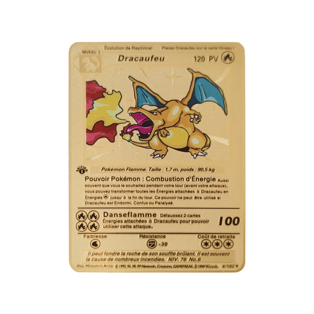 Pokemon Dracaufeu carte en métal - Pokemon | Beebs