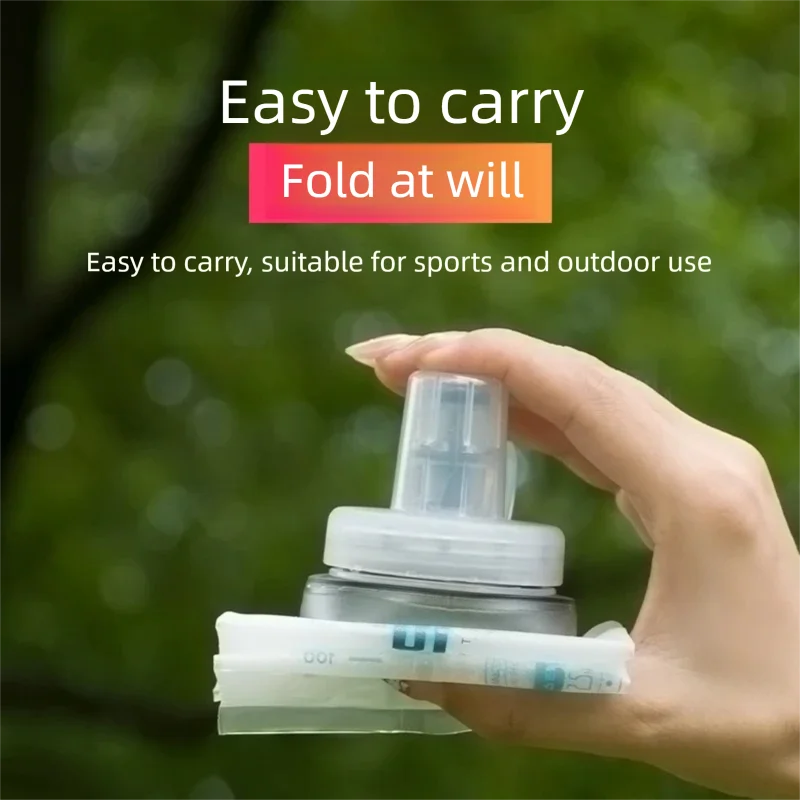 Collapsible Soft Flask Sport Water Bottle - Portable, Lightweight, BPA-Free for Running, Camping, and Hiking