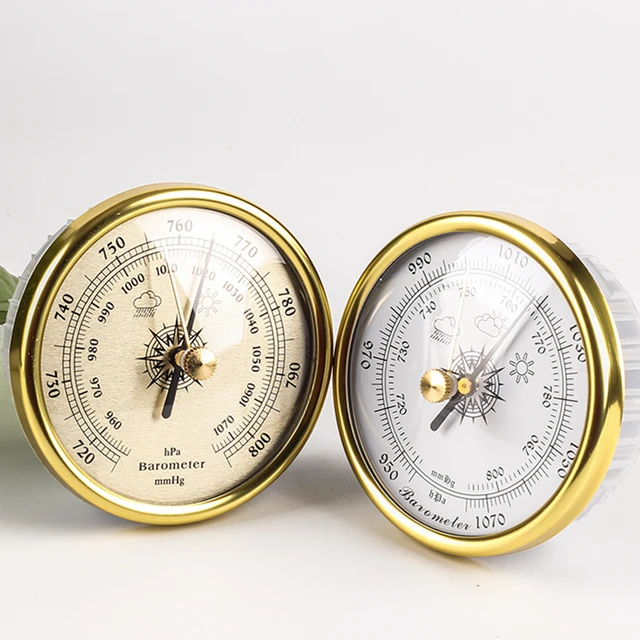 RUNLAIKEJI Barometers for The Home, 100mm Diameter Weather Barometer,  Indoor Outdoor Barometer, Analog Weather Station, Dial Fishing Barometer