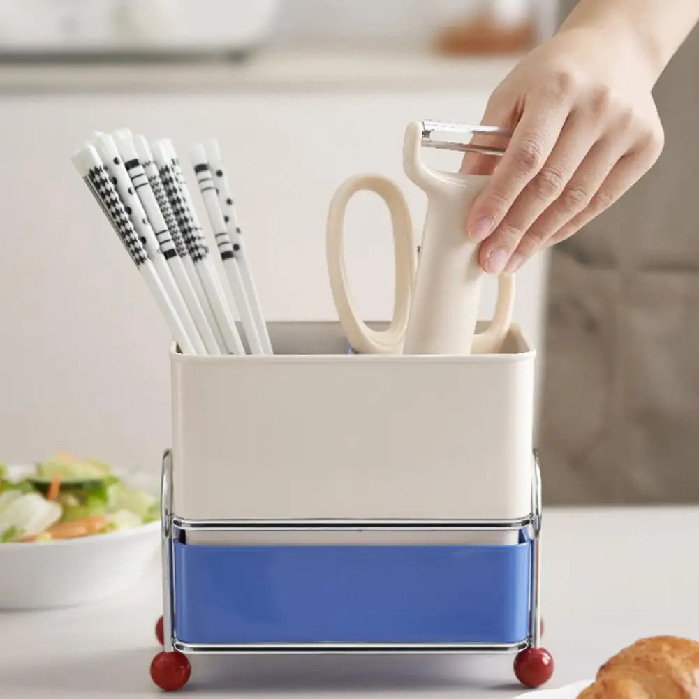 Chopstick Storage Box Plastic Chopstick Holder Multifunctional Kitchen Utensil Holder Straw Drying Rack for Spoons for Drying