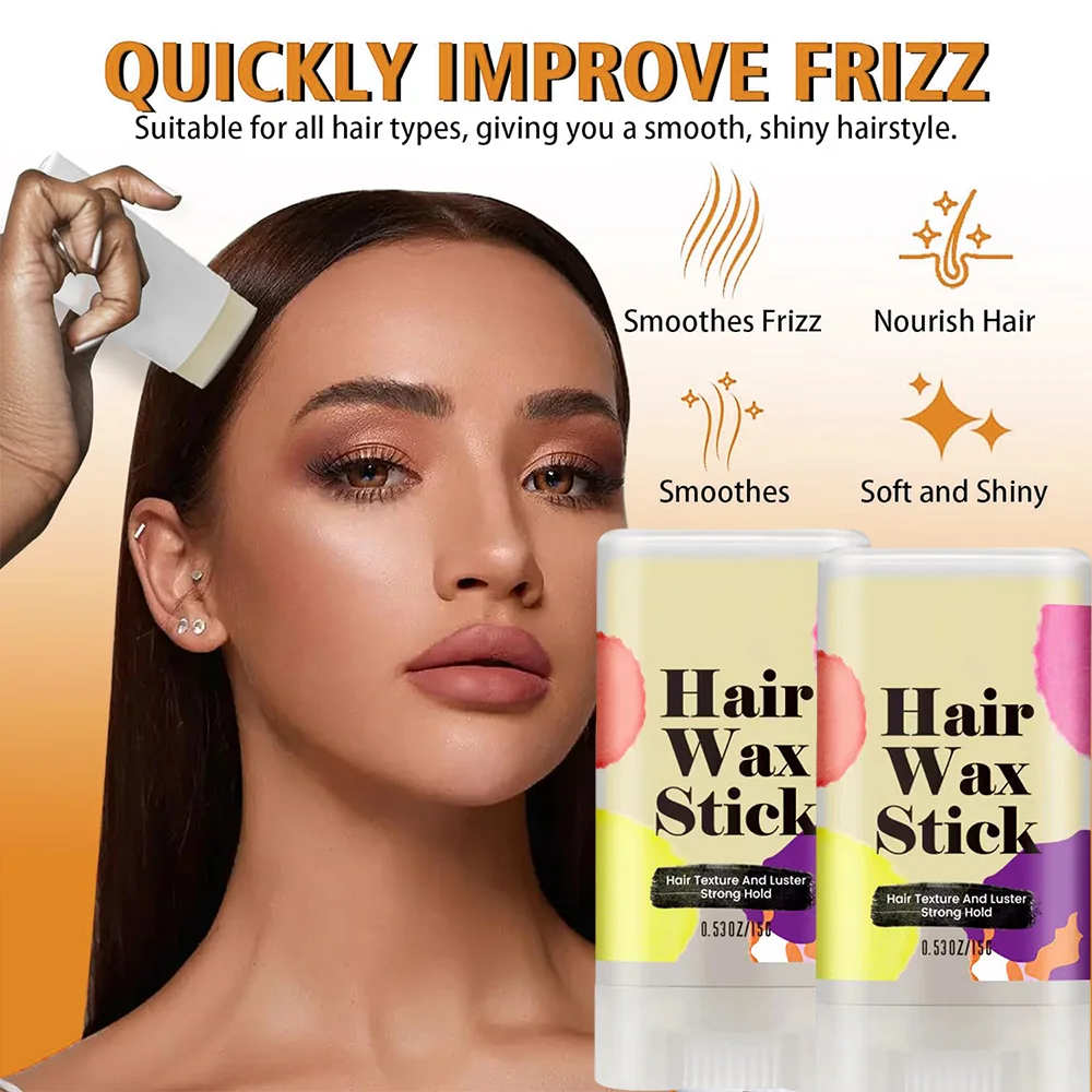 Hair Wax Stick Professional Broken Hair Artifact Edge Control Styling Hair Frizz Fixed Fluffy Melt Band Travel Wig Install Kit