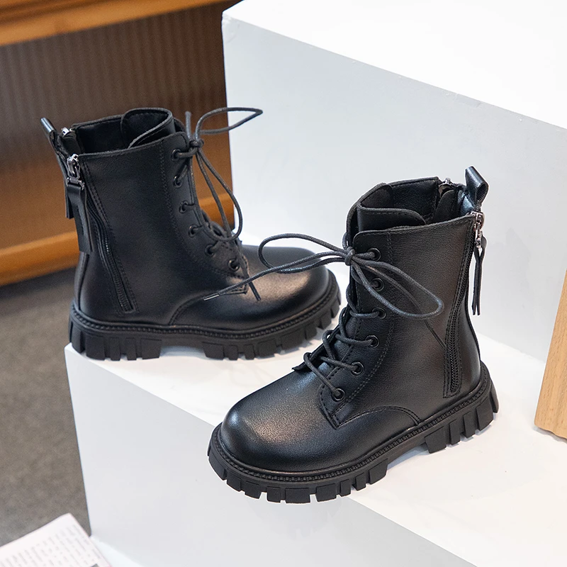 Kids Fleece Winter Boots Non Slip for Boys Girls