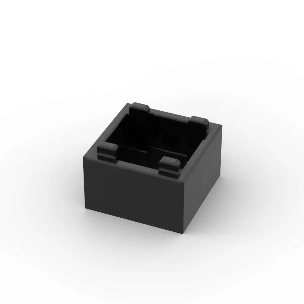 MOC 10PCS 35700 2x2x1 컨테이너 박스 빌딩 블록 플랫 59121 벽돌로 만든 상단 개방형 재미있는 장난감 성인 소년 특별한 날 선물