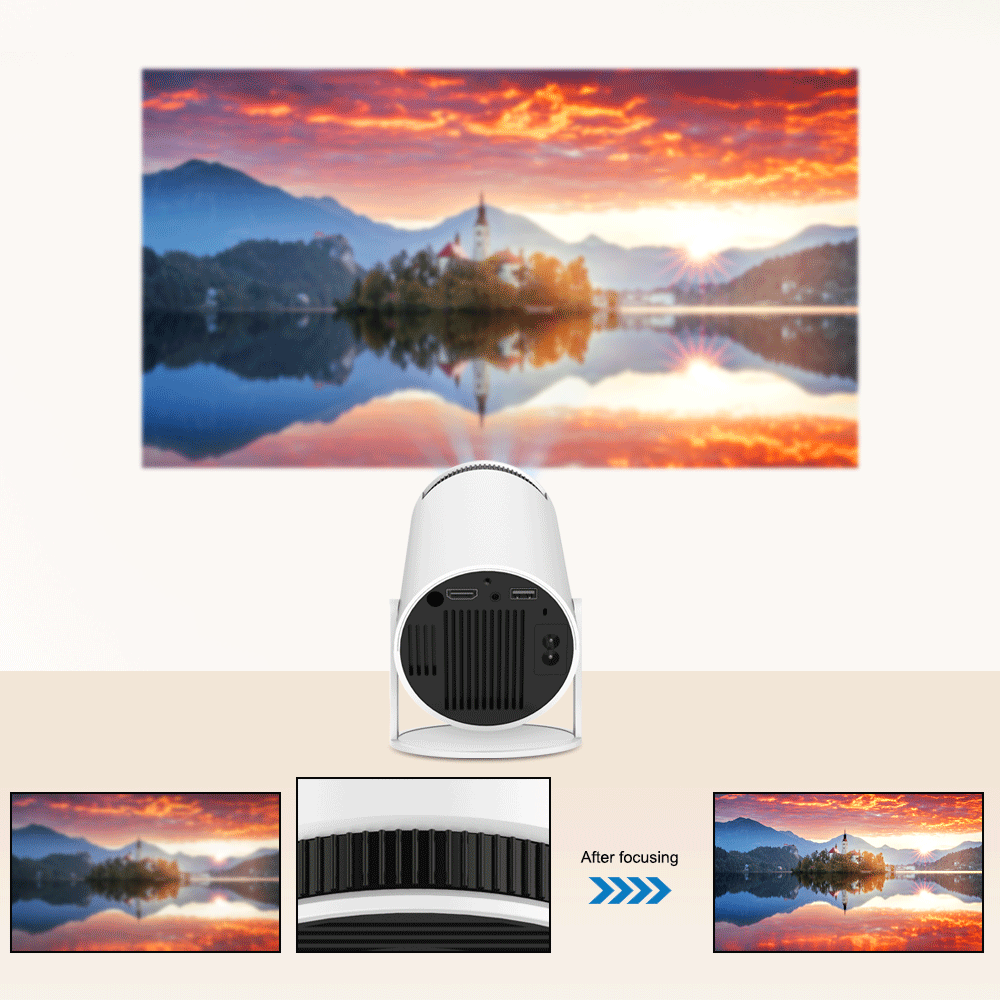 HY300 Mini Proyector 4K Android 11 WIFI6 BT5.0 1080P 1280*720P Pantalla de TV para Cine en Casa Projetor