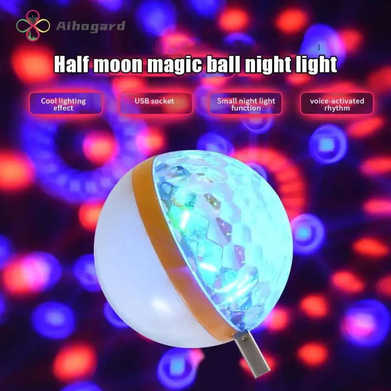 

Светодиодная лампа Rgb для детской семьи, двухступенчатая яркость, низкое энергопотребление, призматический корпус, миниатюрное светодиодное освещение для сцены