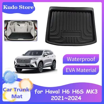 Tappetini per bagagliaio dell'auto per Haval H6 H6S MK3 2021 ~ 2024 2022 copri fodera per tappetino posteriore per bagagliaio vassoio portaoggetti per bagagli accessori per tappeti
