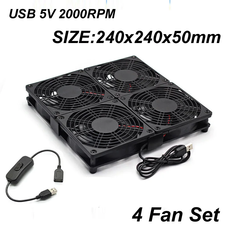 USB cooling fan base bracket router WIFI optical modem set-top box heat sink high wind power