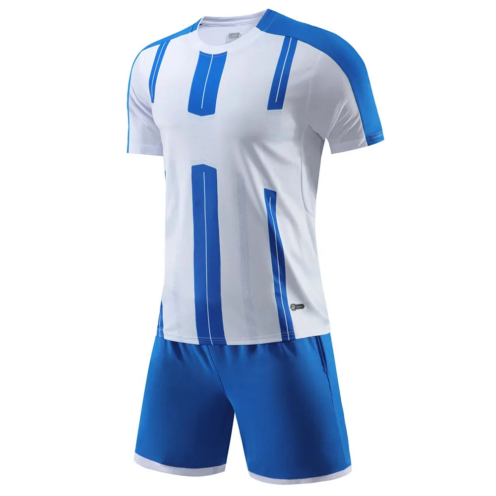 Sublimation Blank Soccer Jersey Sets for Men Kids DIY Quick Dry 2 Piece Professional Football Training Uniform Tracksuit