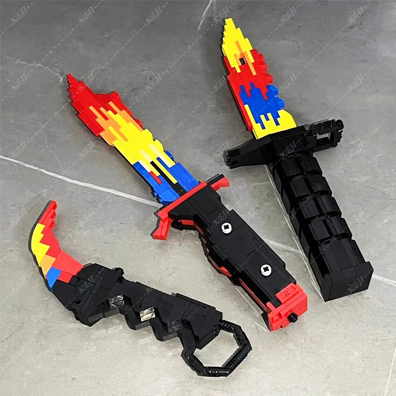 Military Karambit Butterfly Knife Building Blocks - DIY Toy Dagger