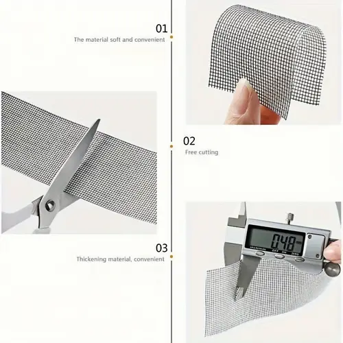 1 roll 2M Strong Self-Adhesive Window Screen Repair Tape - Cover Holes and Tears, Keep Insects Out  Window Screen Mosquito Net - Image 5