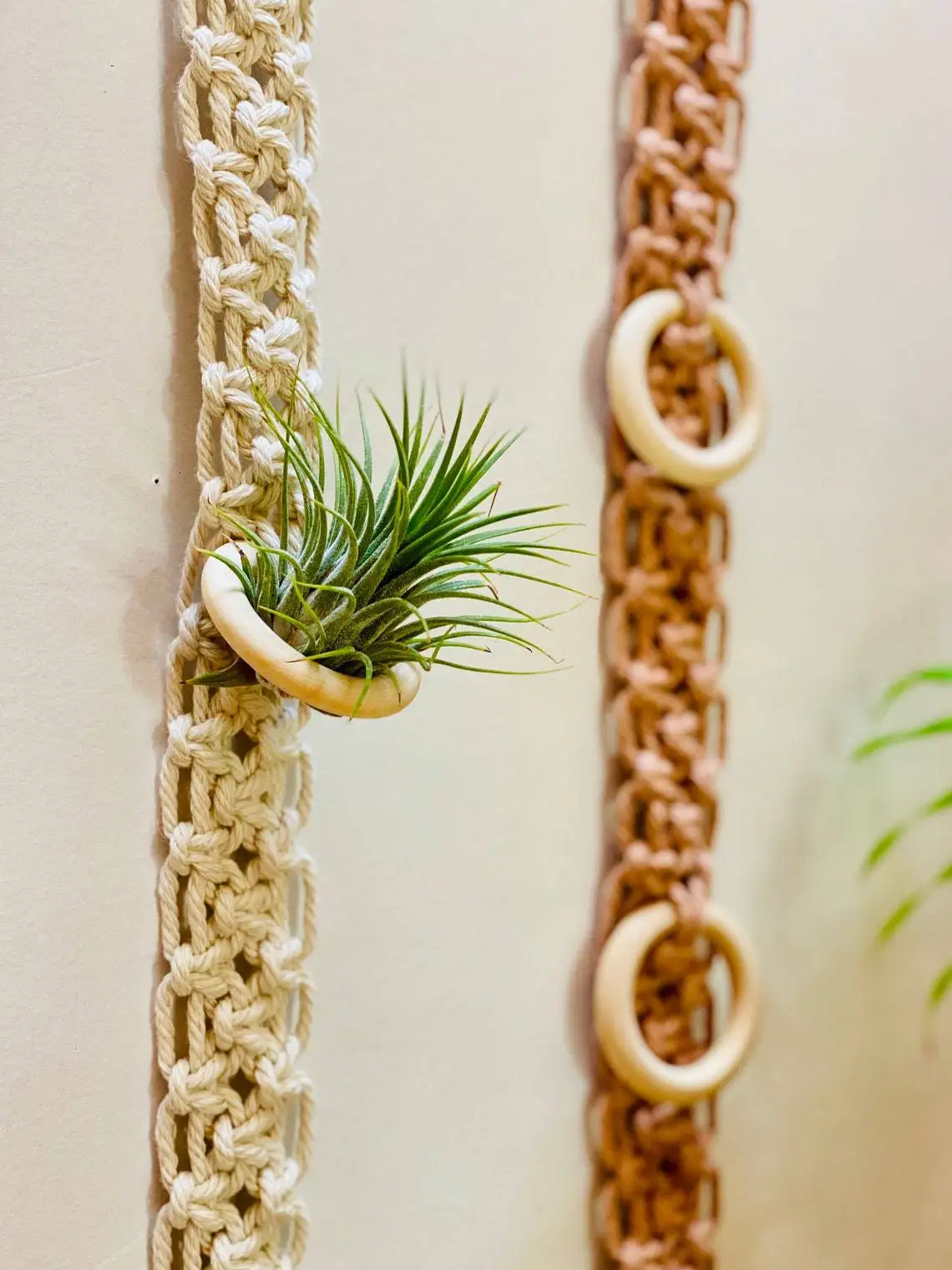 Macrame Air Pineapple Plant Holder Boho Style Cotton Hand Weaving Hanging Planter For Home Decor Living Room Decoration