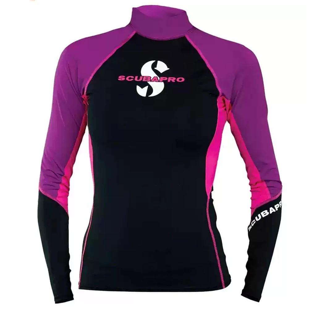 WomensLongSleeveRashGuardSurfingUvSunProtectionDivingSuit