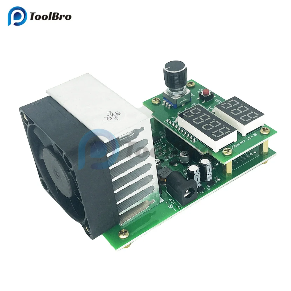 NEW 60W 9.99A 30V DC Electronic Load Lithium Battery Testers Capacity Monitor Discharge Charge Power Supply Meter 9.99A Board 5