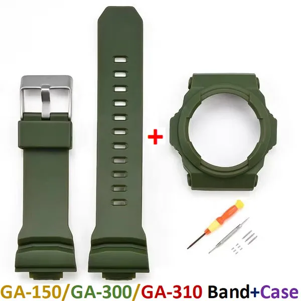 스트랩 손목 밴드 GA150/GA300 스마트워치 팔찌 GA310 시계줄 시계 프레임 보호 케이스 GA-150/GA-300/GA-310 베젤 커버