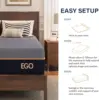 12 Inch Queen Mattress - Copper Gel Cooling Memory Foam Mattress for Back Pain Relief 6