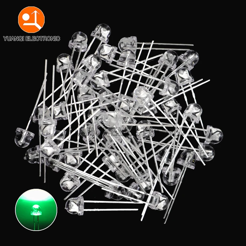 50PCS 5mm LED Diode Straw Hat Super Bright White 0.3W 0.5W 0.75W F5 Power Light Emitting Red Yellow Green Blue Warm White