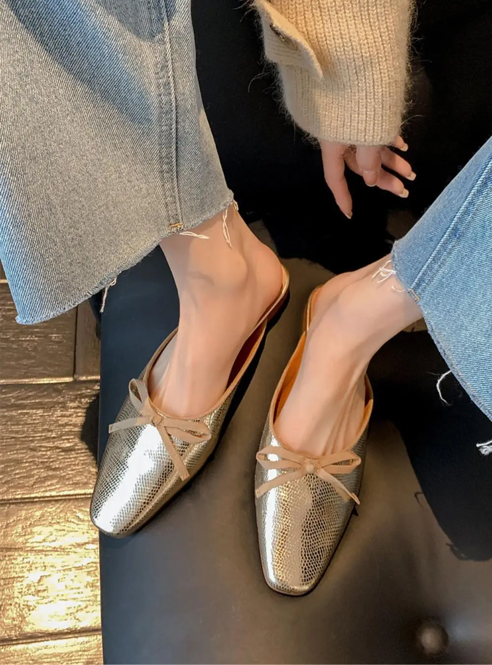 Summer New Fashionable Muller Shoes Flat Bottom Half Slippers Baotou Women's Shoes Lazy Sandals