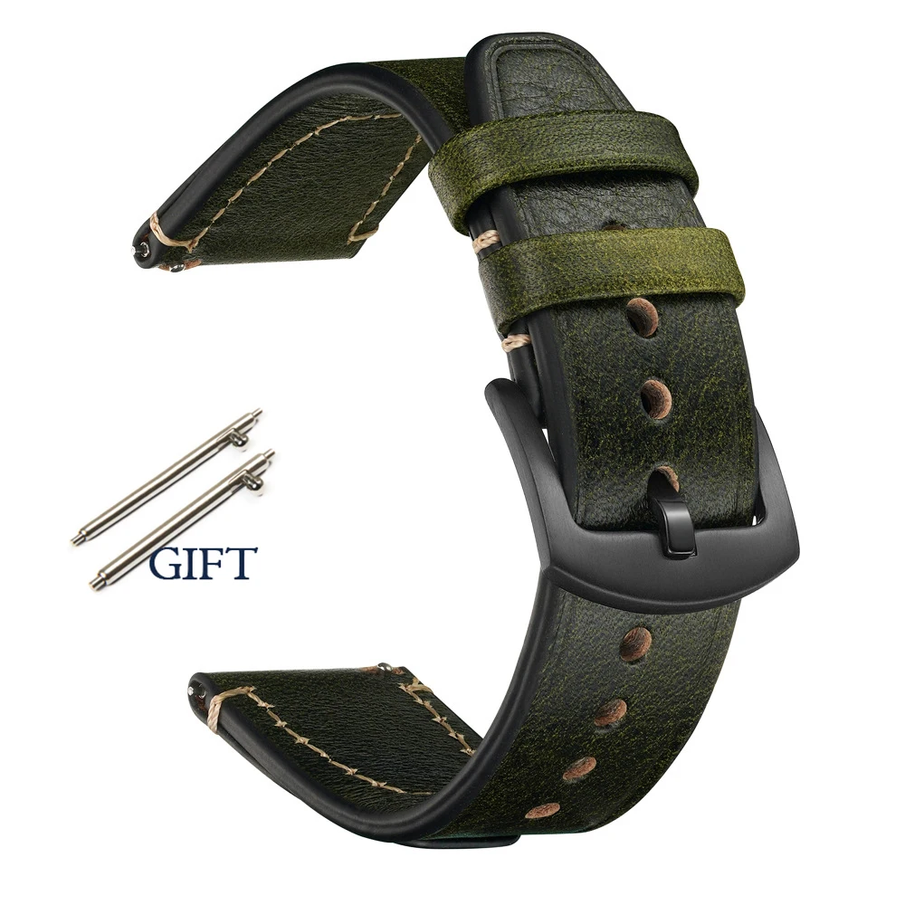 Vintage Genuine Leather Watchband - Unisex Wrist Belt Bracelet