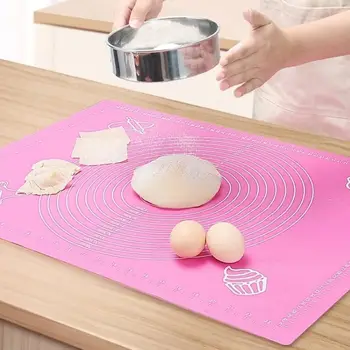FAIS DU Reusable Non-Stick Silicone Baking Mat for Pastry Rolling with Measurements, Liner Heat Resistant Table Placemat Pad