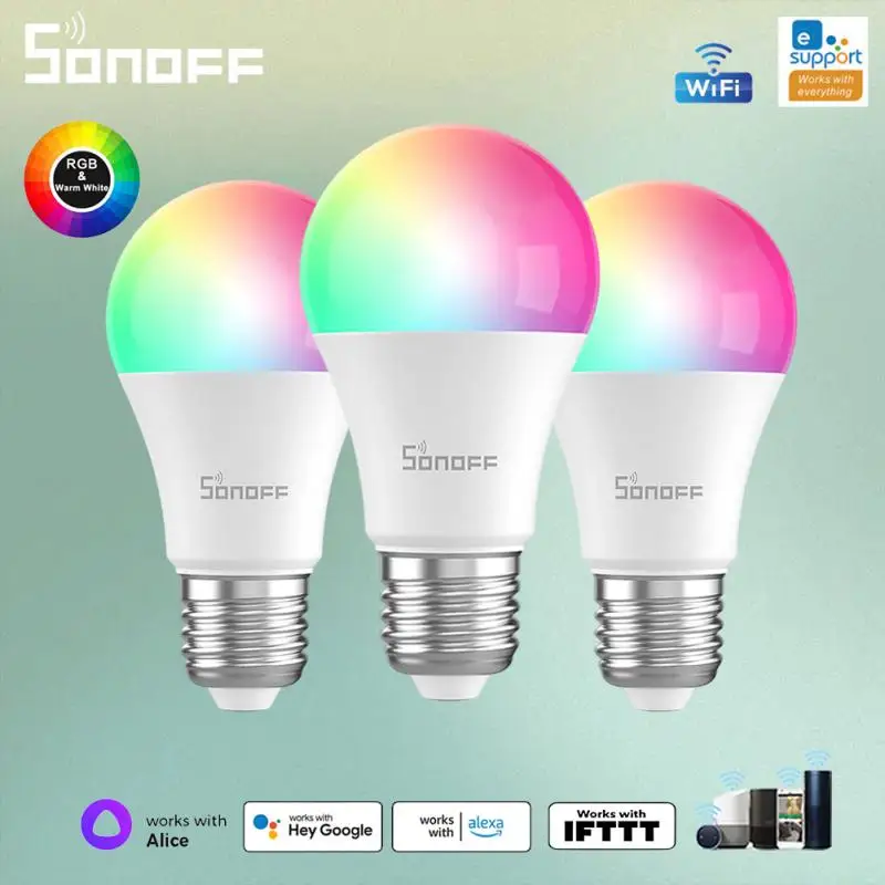 

Wholesale SONOFF B05-BL-A60/BL-A19 Led Bulb Dimmer Wifi Smart Light Bulbs 220V-240V Remote Control Light Bulb Works With Alexa