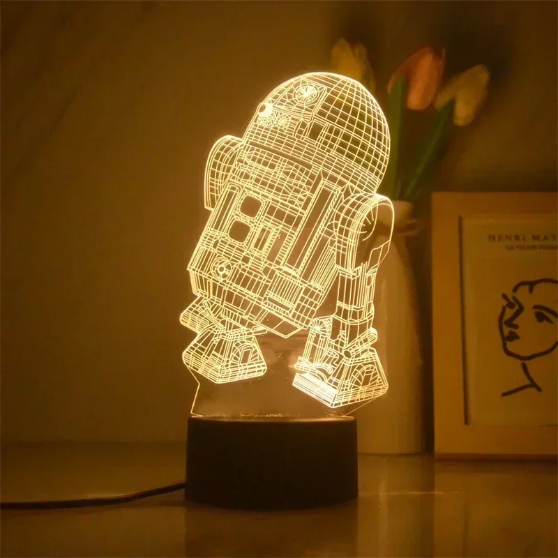 thumbnail image 1 of Lámpara LED 3D con figuras de anime, Iron Man, Spiderman, figuras de acción de Disney, lámpara LED para dormitorio de niños, juguetes, modelo de decoración, regalo para niños, 1 of 5