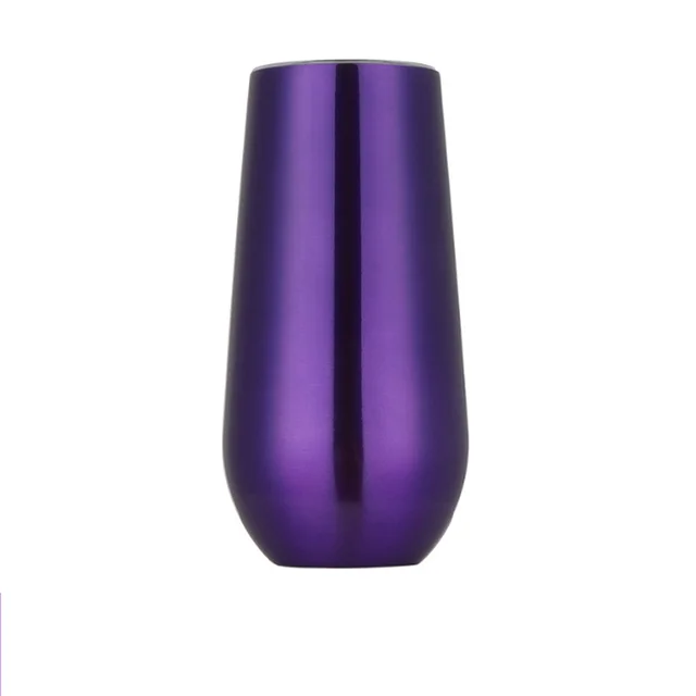 6oz Wine Tumbler with Lid Stainless Steel Mug Insulated Thermos Champagne Flute Bridesmaid Gifts 6