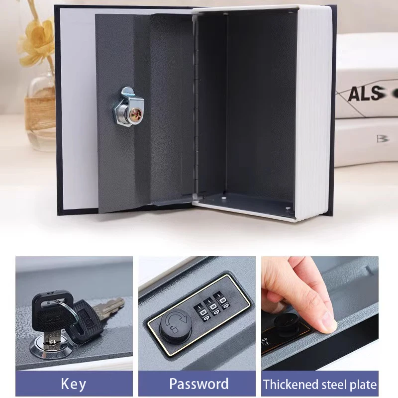 Password Security Safe Lock Cash Money Coin Storage Key Locker Security Mini Dictionary Safe Box Book Money Hide Secret Kid Gift