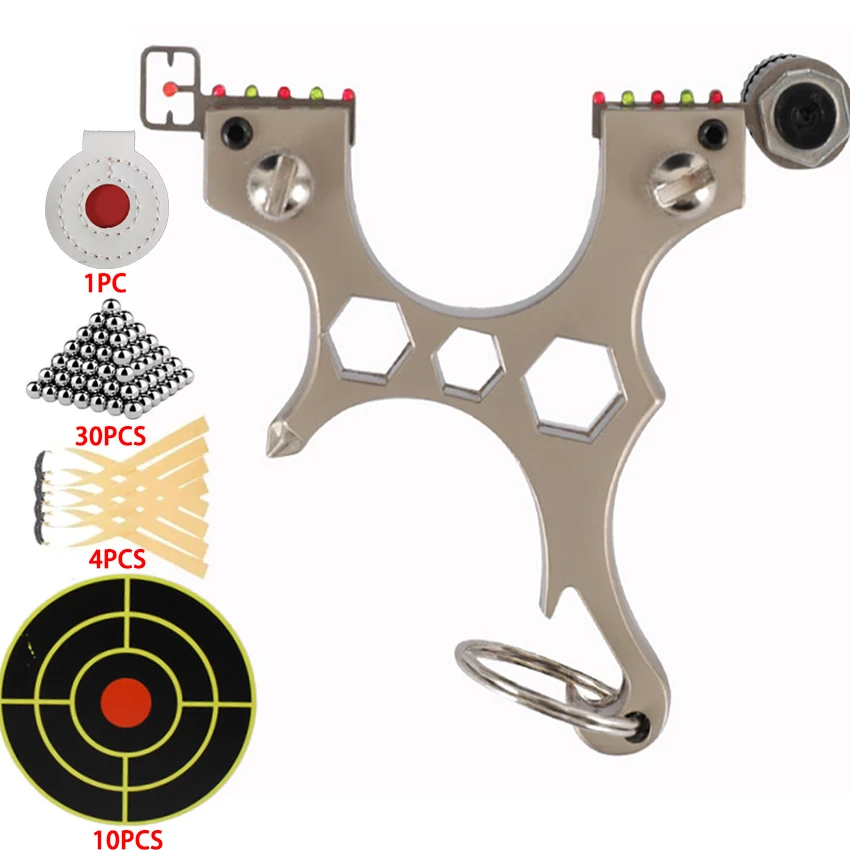 

Hunting and Shot Laser Sling Shot Powerful and Precise Shooting Slingshot Flat Rubber Band Round Shots Sports Accessories