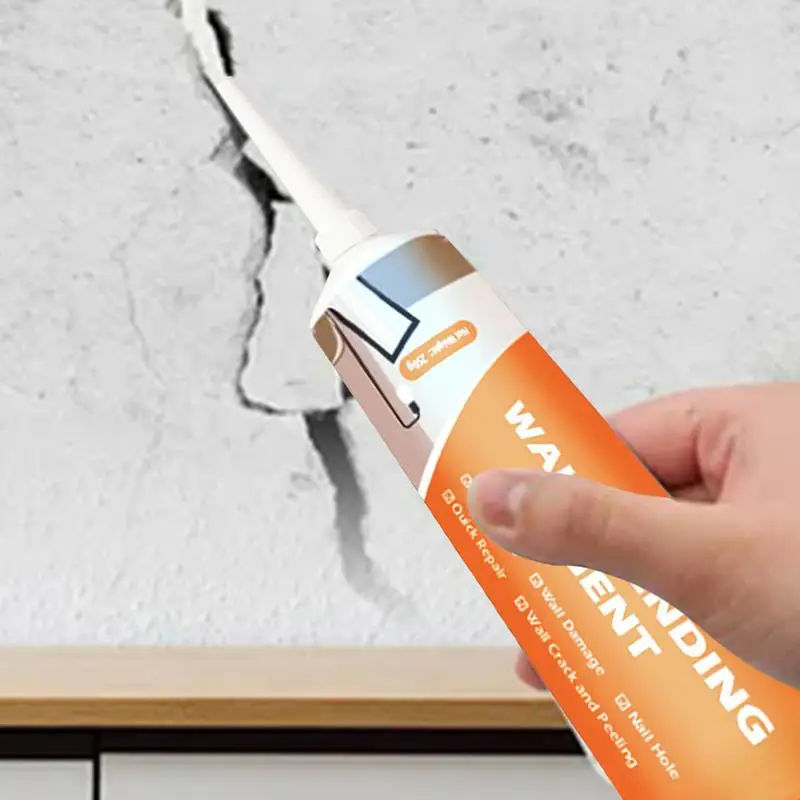 Wall Putty Hole Repair Kit 250g Wall Mending Agent Repair Paste Straight Scraper Pointed Nozzle Sandpaper Set For Cracked