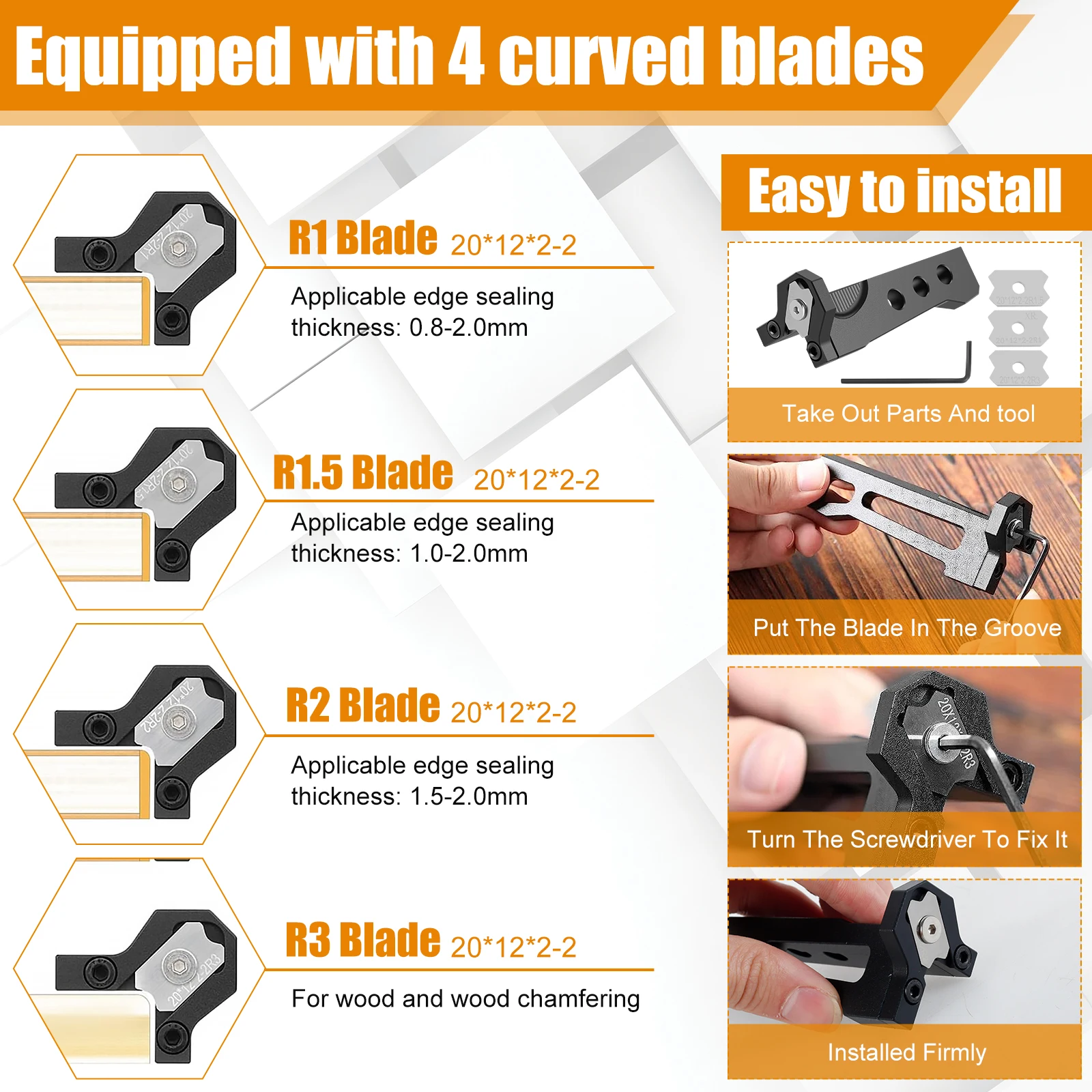 Woodworking Blade Edge Corner Planer Manual Planer Wood Chamfering Fillet Scraper Board Deburring Tool Edge Banding Arc Trimmer woodworking hand tools wood trimming tool