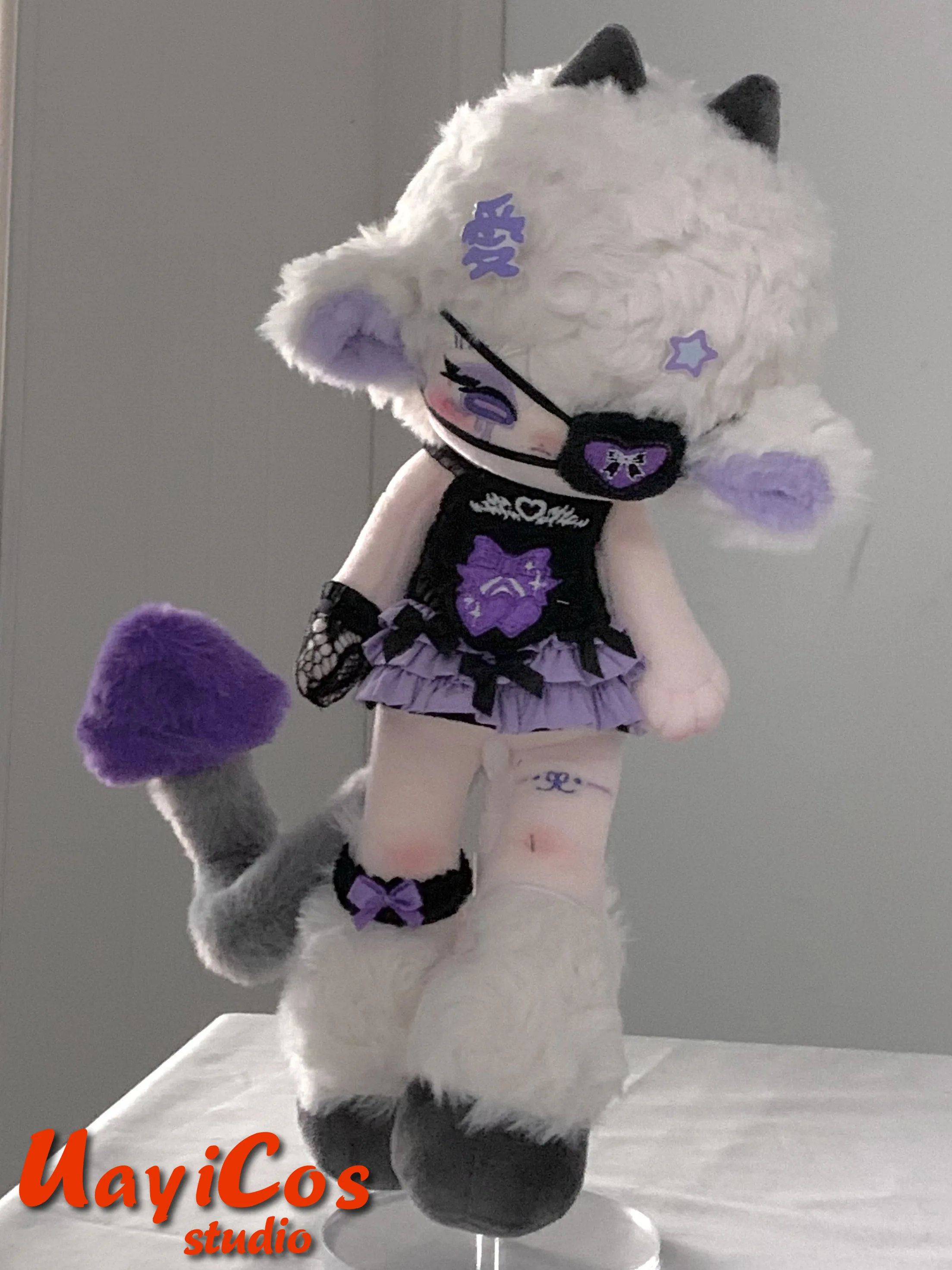 

Плюшевая мультяшная плюшевая хлопковая кукла Y2K с длинными ногами 30 см, фиолетовая лаванда, демон, принцесса, аниме-фигурка, игрушка для детей, подарки
