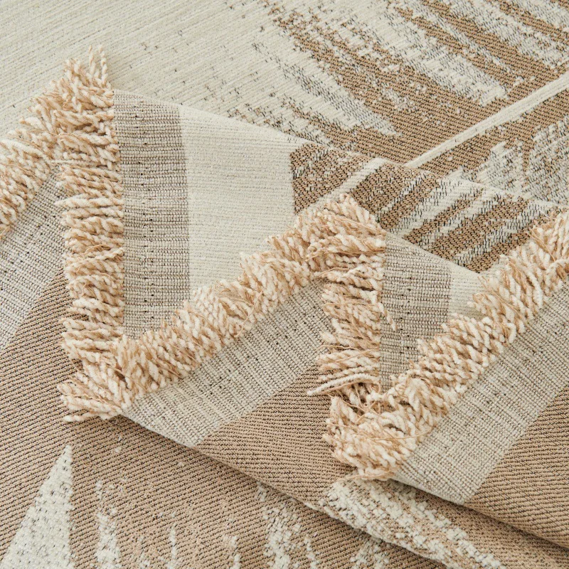 Chenille Floral Sofa Towel with Tassels Four Seasons Universal Anti-slip Camping Picnic Blanket Relax Beach Mat Couch Cover