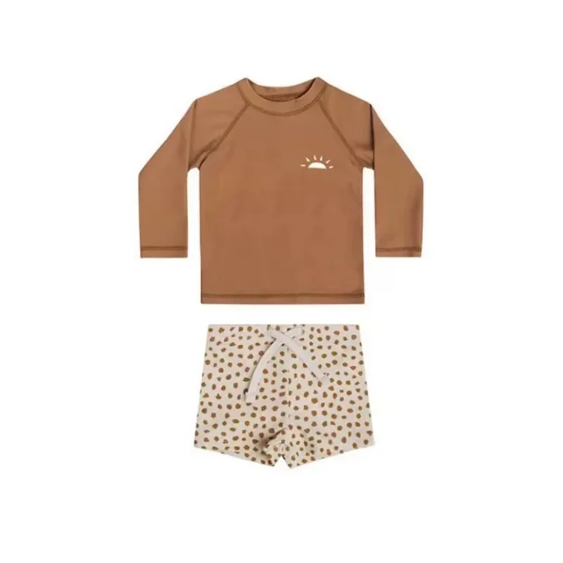 UPF 50+Baby Boys Swimwear RC Fashion Cartoon Children's Swimsuit Set Quick Drying Sunscreen New Summer Girls Swimsuit 5