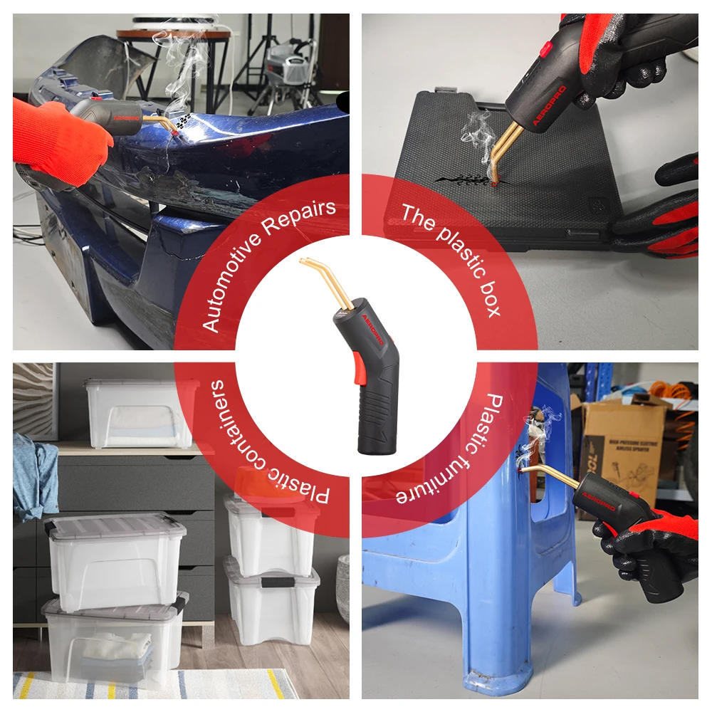 AEROPRO Cordless Plastic Welder Machine Hot Stapler Plastic Welding Gun Bumper Repair Tools Kit For Car Battery Stapler Welder 6