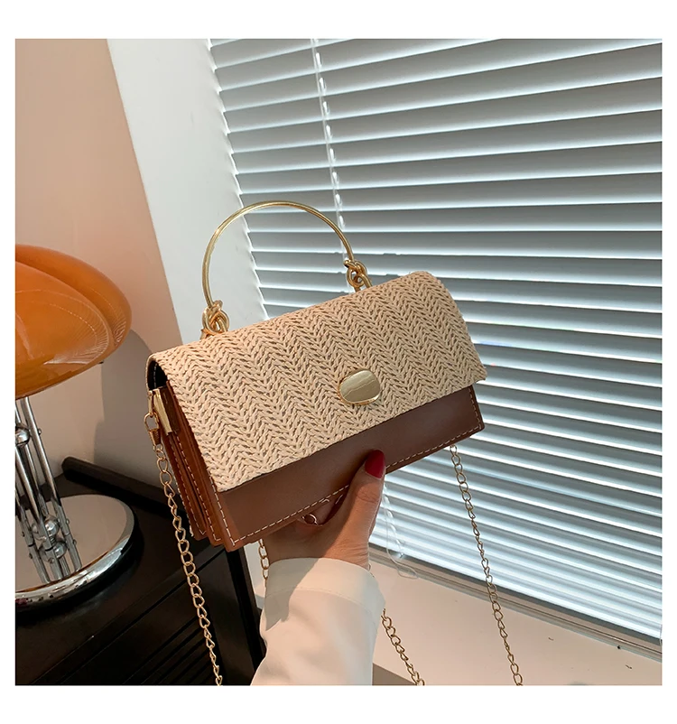 Fashion Pu Hasp Ladies Top-Handle Bags Braid Design 2024 New Brand Shoulder Bags for Women Free Shipping Bolsas Femininas