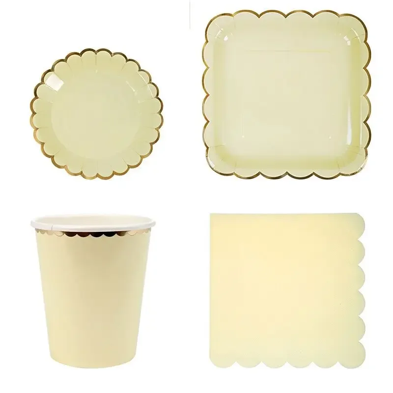 Elegant Lace Disposable Tableware Set