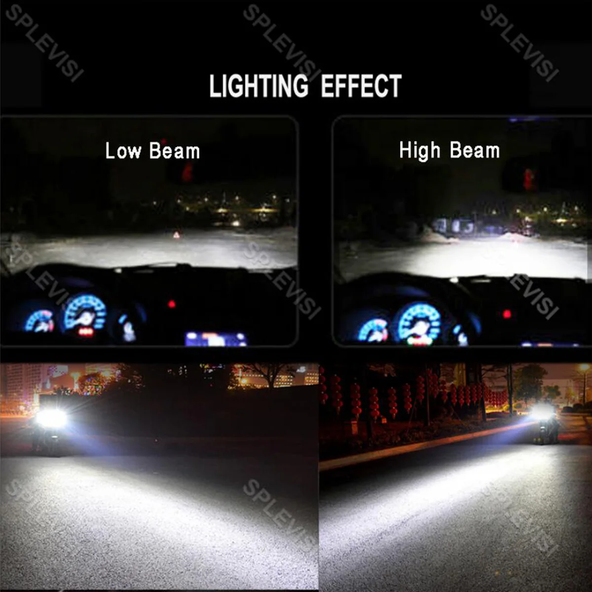 2x70W  White LED Headlight Bulbs Kit For Arctic Cat Thunder Cat 2008-2010DVX 400 2004-2008 Bearcat 570 2004-2008 660 2007-2008