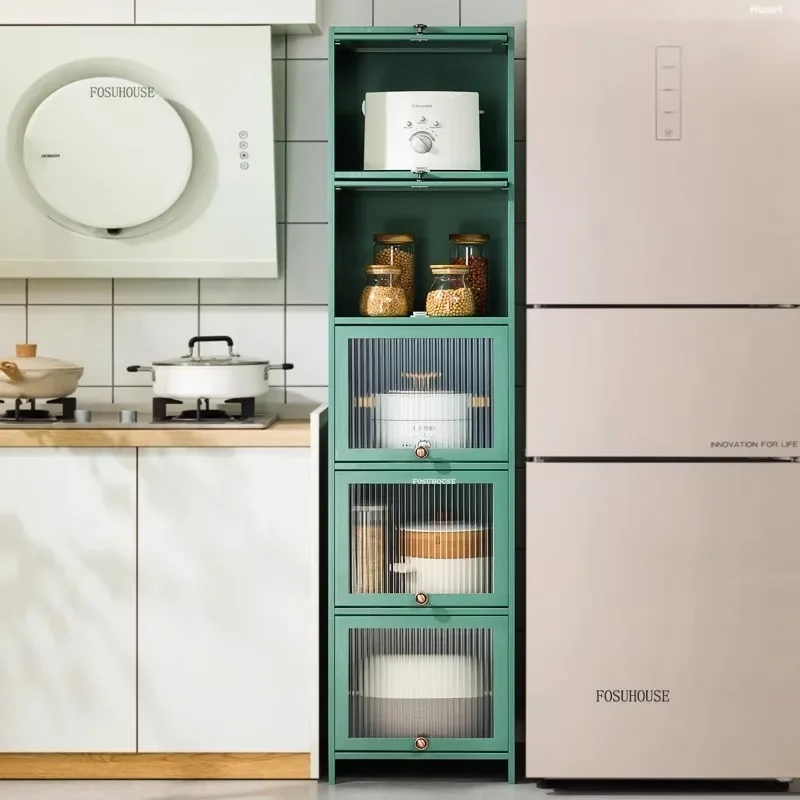 Acrylic Multi-layer Kitchen Cabinets for Kitchen Household Dustproof Cabinet Modern Convenient Kitchen Cabinets for Cafes 5