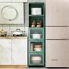 Acrylic Multi-layer Kitchen Cabinets for Kitchen Household Dustproof Cabinet Modern Convenient Kitchen Cabinets for Cafes 5