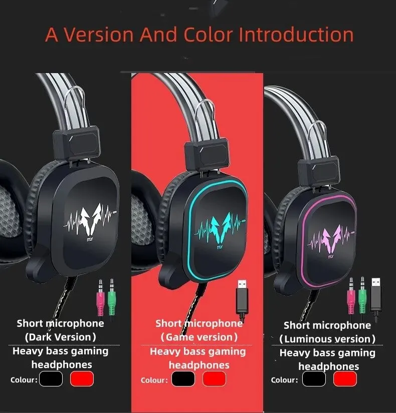 DS-100 Luminous Game PUBG Headphones Computer Laptop Headset Subwoofer Music Headset