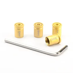 Premium Zinc Alloy Anti - Theft Tire Valve Caps (Gold)