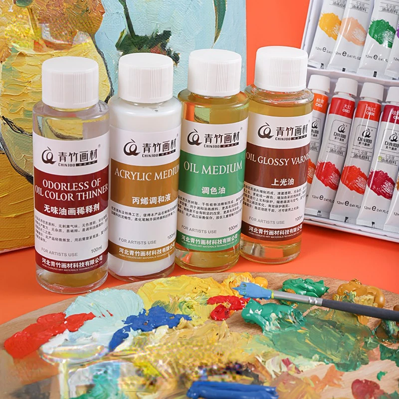 100MLOilPaintingBlendingLiquidThinnerOdorlessOilPaintingMedium